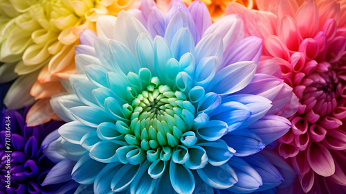 Colorful chrysanthemum flower