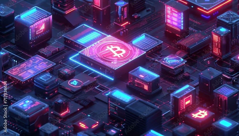 Cryptocurrency Lifestyle, Present an image that conveys the lifestyle associated with cryptocurrency, featuring elements like hardware wallets, AI