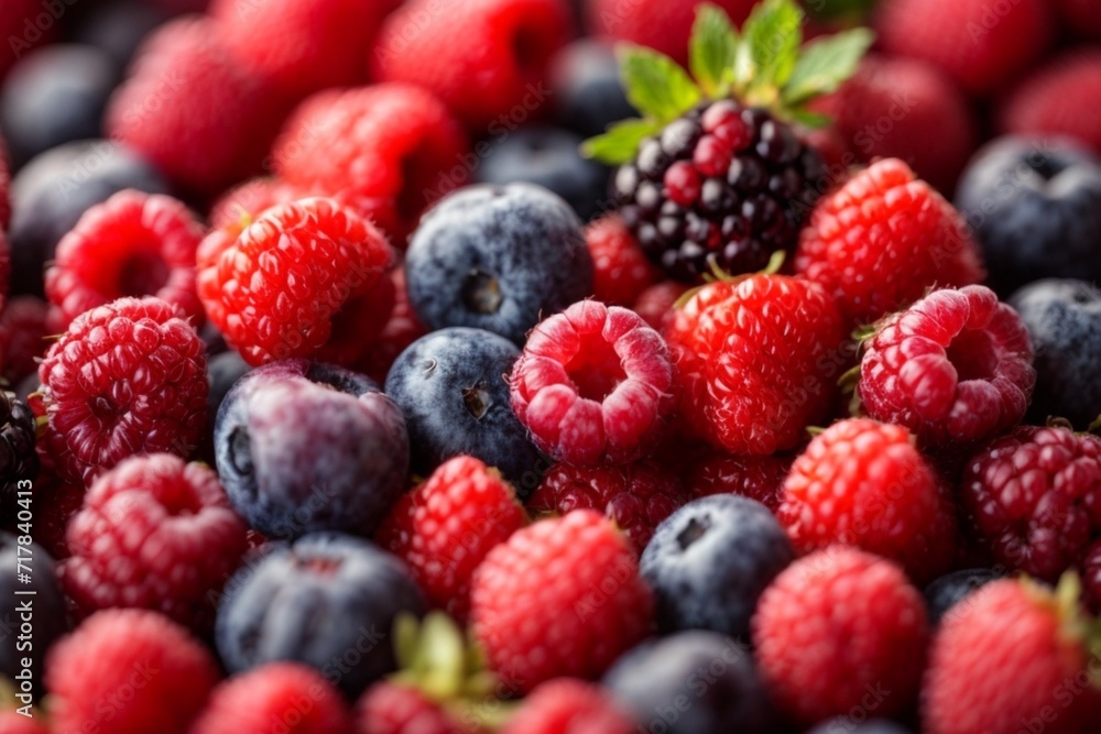 seamless repeatable and tilelable texture pattern of fresh raspberry and blueberry seamless repeatable and tilelable texture pattern of fresh raspberry and blueberry