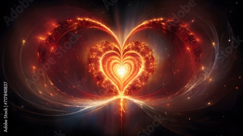 Heartfelt Energy: Symbolic Love Radiating in a Heart-Shaped Field 