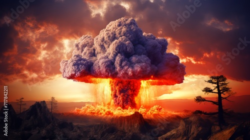 With the Doomsday clock now set to 90 seconds a nuclear explosion takes place photo