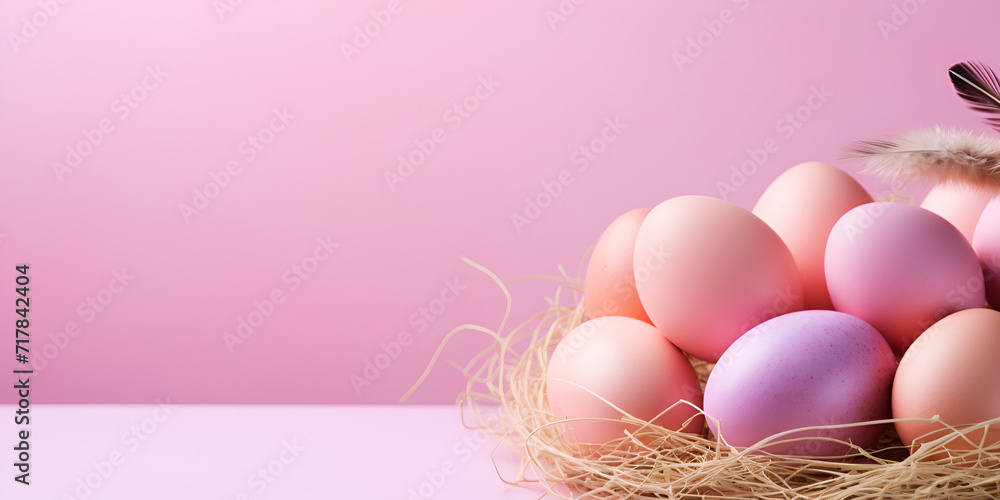 Pink Easter Egg Inside Basket. Discover the Hidden Pink Easter Egg. Generative Ai. Pink Easter Egg Inside Basket. Discover the Hidden Pink Easter Egg. Generative Ai.