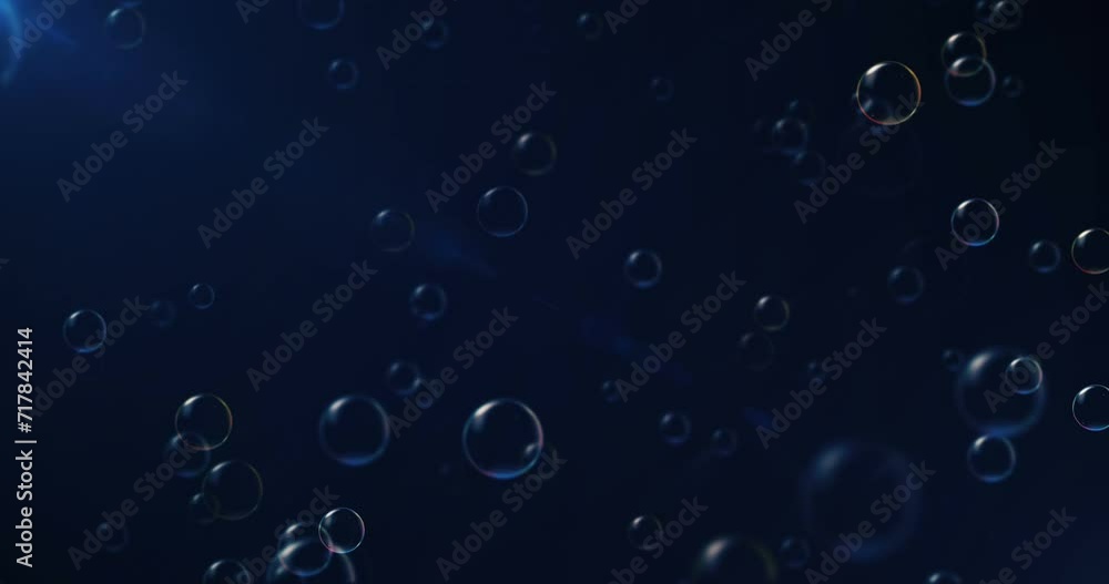 Abstract Bubbles Particles Background. 4K Bubbles And Dark Background. Abstract Bubbles Particles Background. 4K Bubbles And Dark Background.