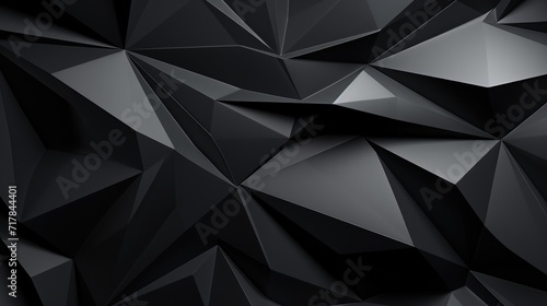 Shadowed Polygons on Dark Background. Multifaceted polygons casting shadows, creating a 3D effect on a dark surface.