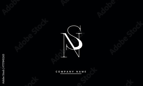 NS, SN, N, S Abstract Letters Logo Monogram