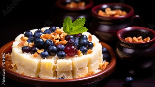 cake with berries