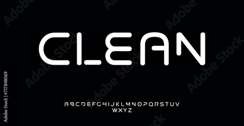 Clean Abstract modern urban alphabet fonts. Typography sport, technology, fashion, digital, future creative logo font. vector illustration