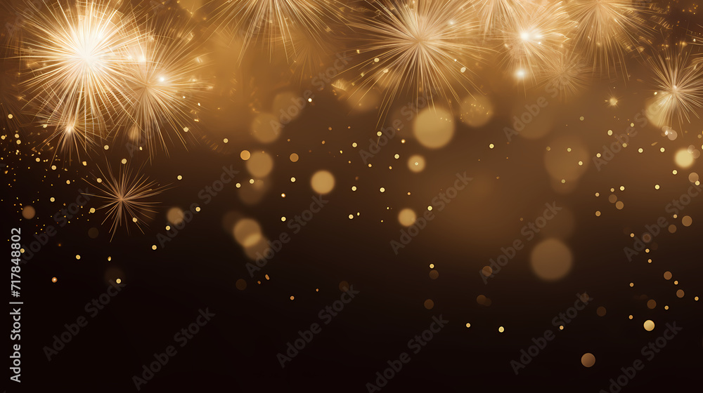 Happy New Year, burning fireworks with bokeh light background Happy New Year, burning fireworks with bokeh light background