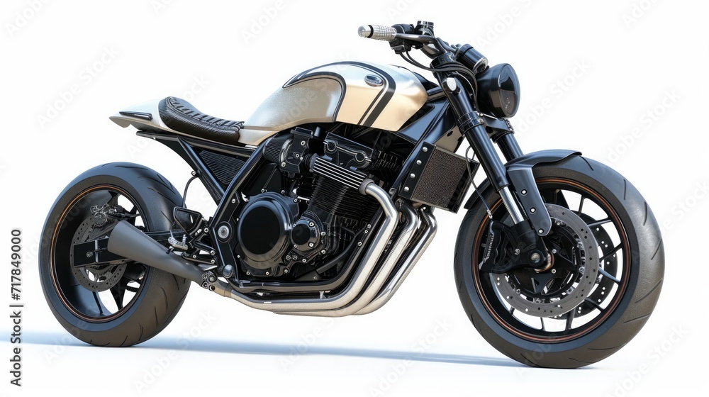 Modern road motorcycle isolated white background Modern road motorcycle isolated white background