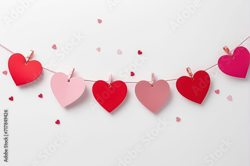 hearts on a white background