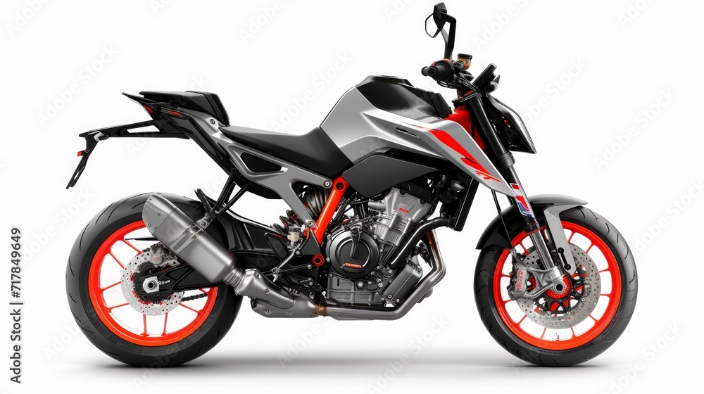 Modern Ktm 890 Duke motorcycles Aprilia on white background Modern Ktm 890 Duke motorcycles Aprilia on white background