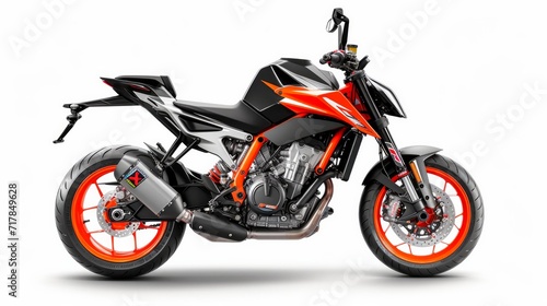 Modern Ktm 890 Duke motorcycles Aprilia on white background