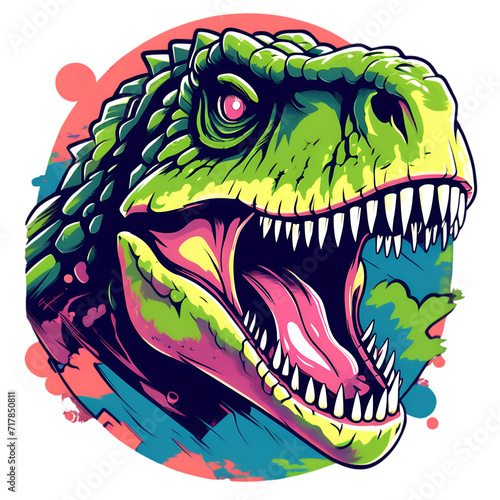 Illustration of T-rex for t shirt design