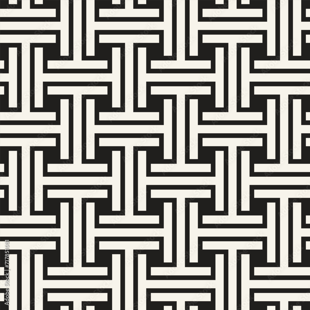Vector seamless pattern. Repeating geometric elements. Stylish monochrome background design. Vector seamless pattern. Repeating geometric elements. Stylish monochrome background design.