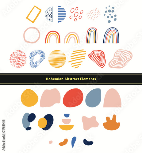 Bohemian Abstract Elements EPS Vector