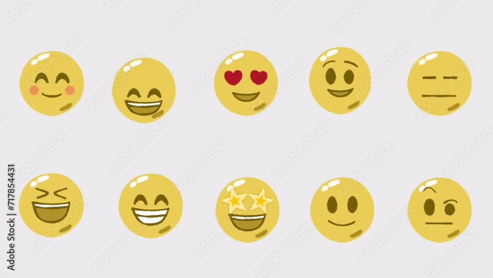 2d animation of hand-drawn animated emojis set. Looped 4K video with alpha-channel. 2d animation of hand-drawn animated emojis set. Looped 4K video with alpha-channel.