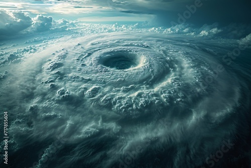 Hurricane Hole - A stunning image of a hurricane with a large hole in the center, showcasing the power of nature. Generative AI