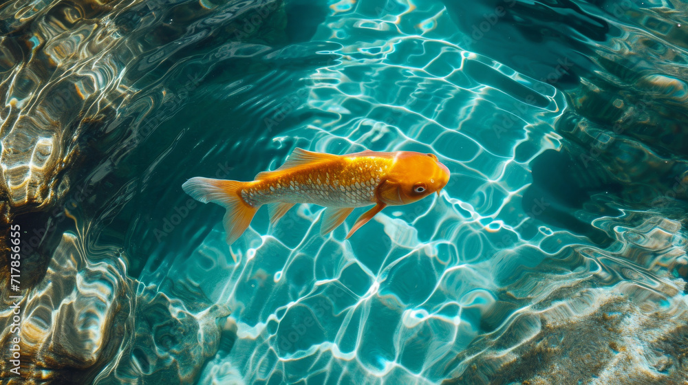 Fish swimming in a ocean, Fish in the sea with clear water Fish swimming in a ocean, Fish in the sea with clear water