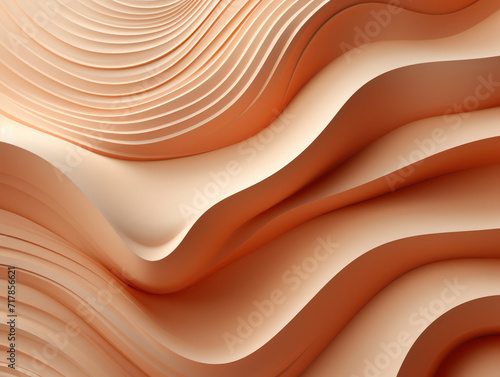 Abstract Wave Pattern: A Modern, Creative Design on a White Background with Elegant Curves and Smooth Geometric Shapes