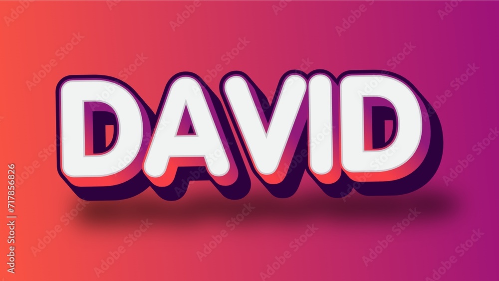 3D David name banner art 3D David name banner art