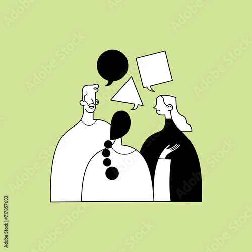 Layered Vector Conversation Spot Illustration