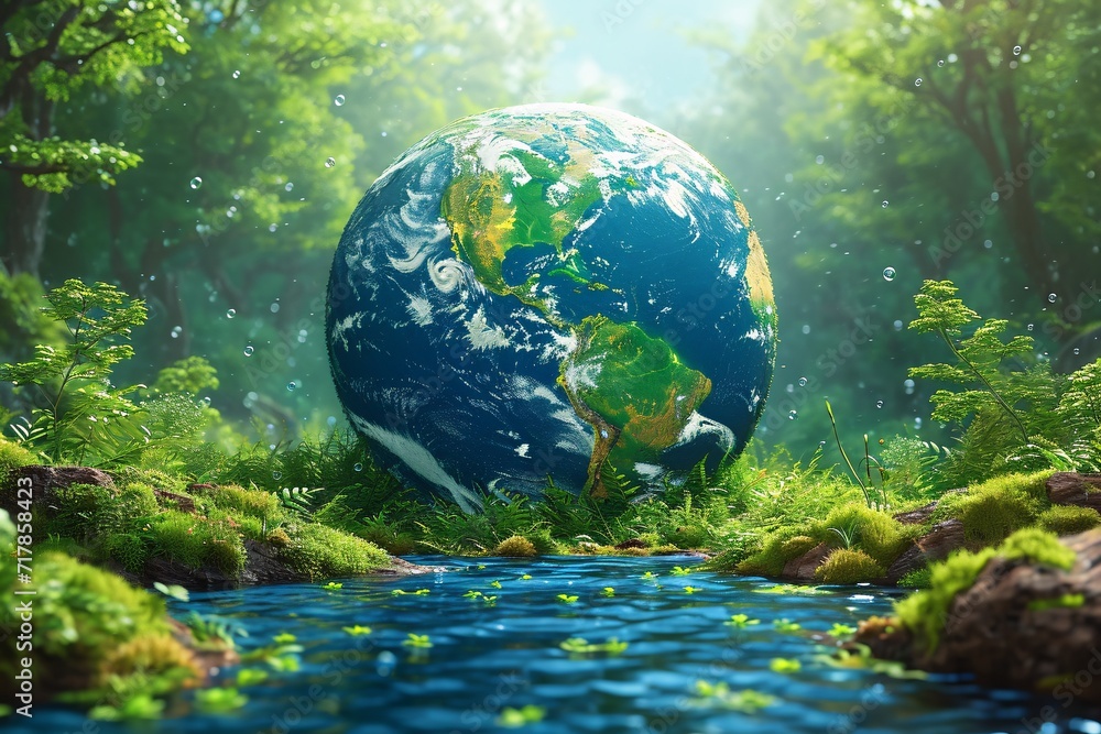 Eco-Friendly Earth Day Celebration: A Planetary Paradise Generative AI