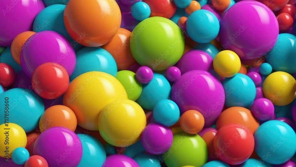 illustration of abstract futuristic dense multicolored blobs. generative, AI. illustration of abstract futuristic dense multicolored blobs. generative, AI.