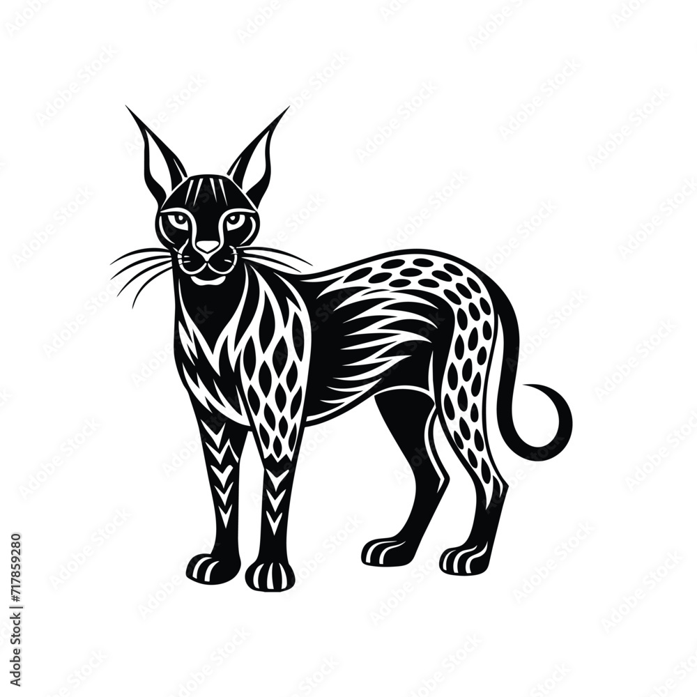 Obraz premium Caracal graphic vector EPS