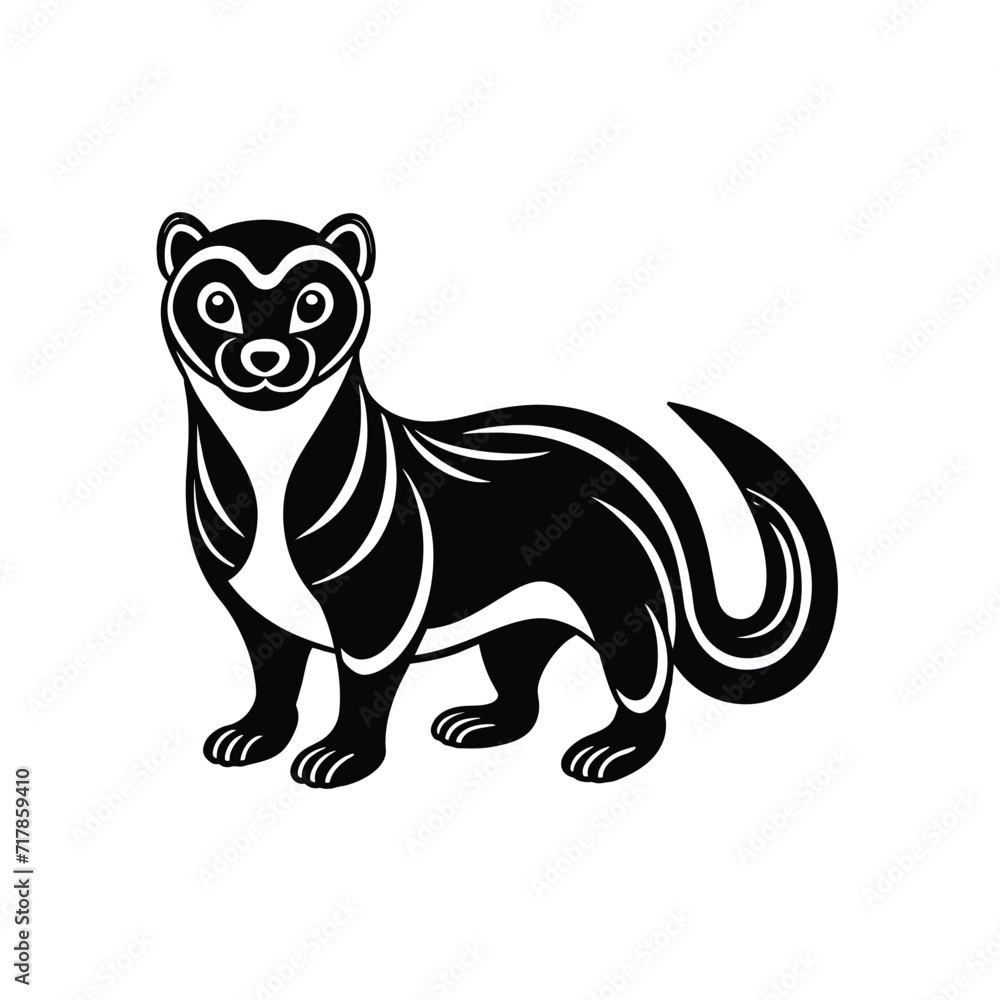Fototapeta premium Ferret graphic vector EPS