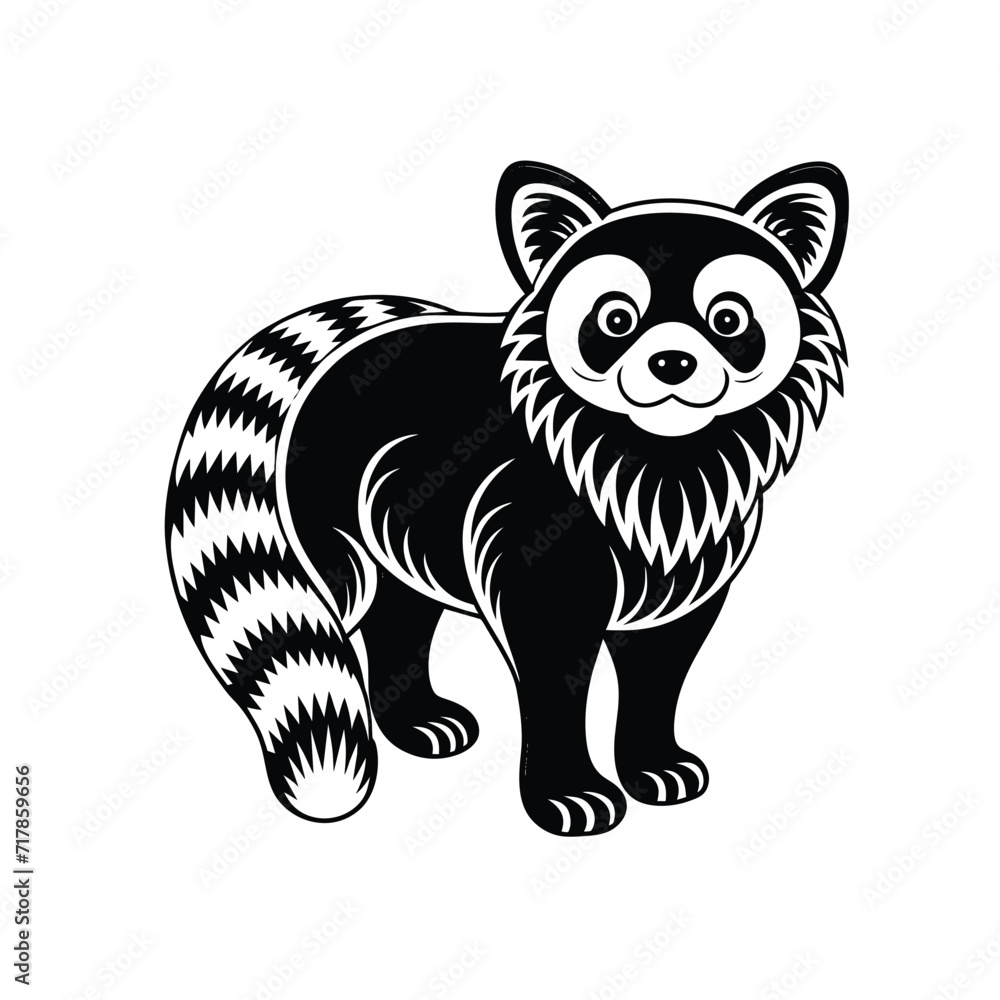 Obraz premium Red panda graphic vector EPS