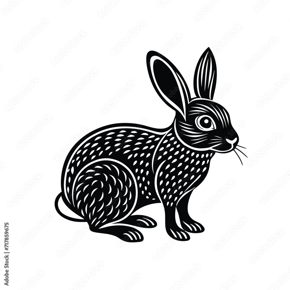 Rabbit graphic vector EPS