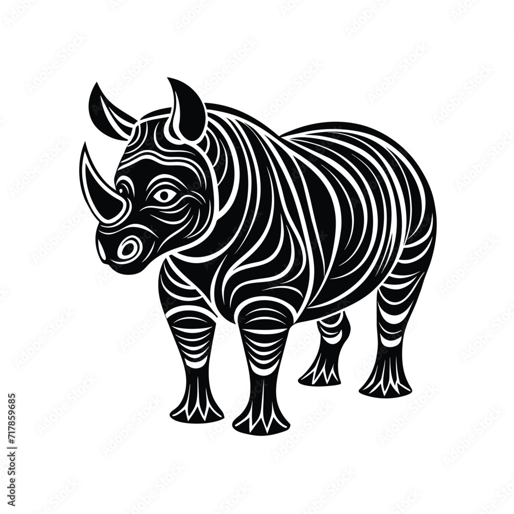 Rhino graphic vector EPS