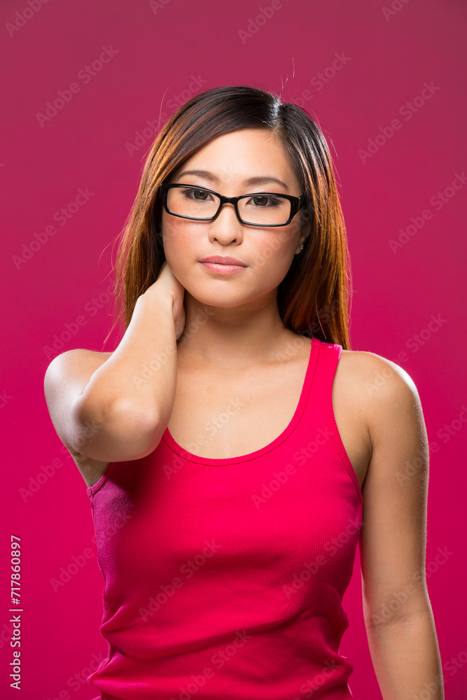 Portrait of happy Asian Woman. Portrait of happy Asian Woman.