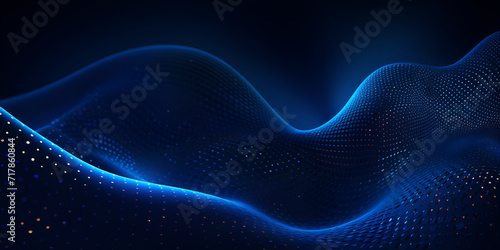 Dot blue wave light screen gradient texture background © Muhammad