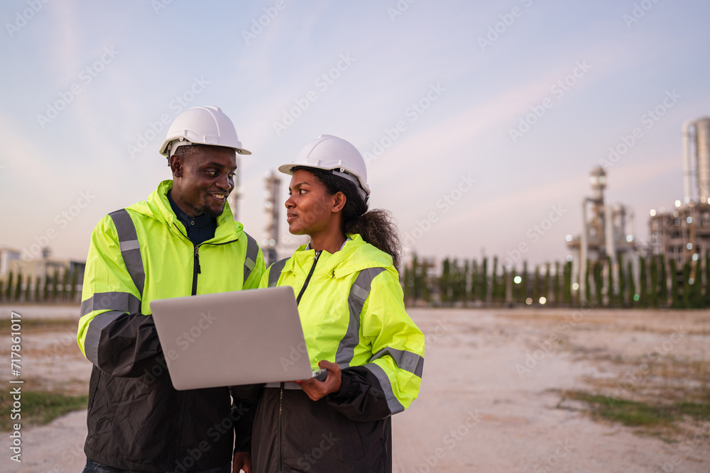 Mechanical engineer working and holding laptop to checking and inspection gas pipeline system new construction project of industrial. Mechanical engineer working and holding laptop to checking and inspection gas pipeline system new construction project of industrial.