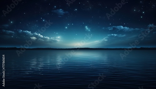 Night sky over water.. Panorama, clouds, starry night © Flying Fred