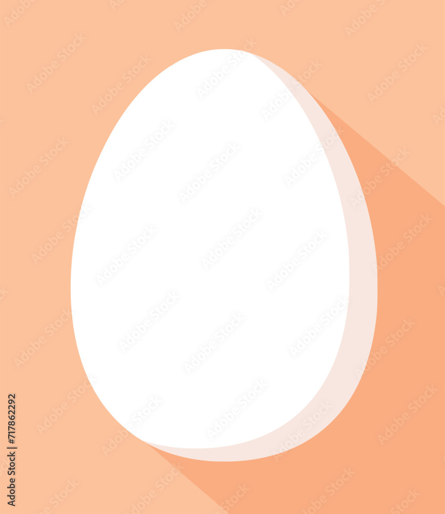 Egg on a Peach Fuzz background, in simple flat style design Egg on a Peach Fuzz background, in simple flat style design