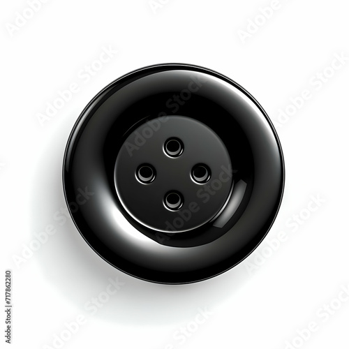 The black mate button isolated on a white background. High quality