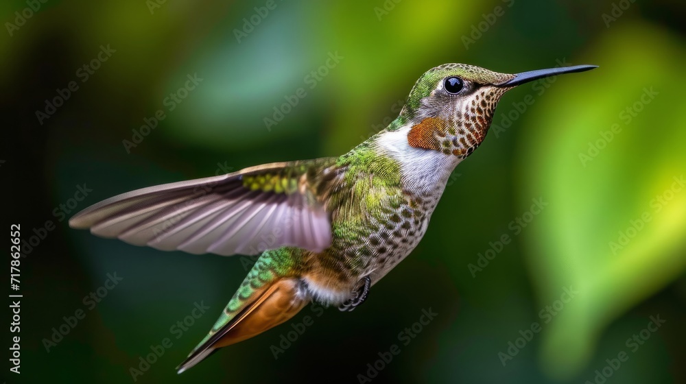 Macro photography capturing a flying hummingbird Macro photography capturing a flying hummingbird
