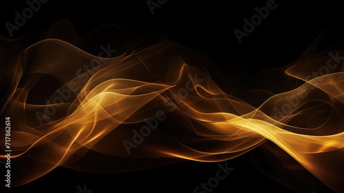 Dynamic Abstract Background with Swirling Orange Flames and Smoke - Generative AI