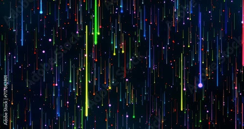 Abstract Colorful Lines Particles. Vj Lines Particles. 4K Particles Background.