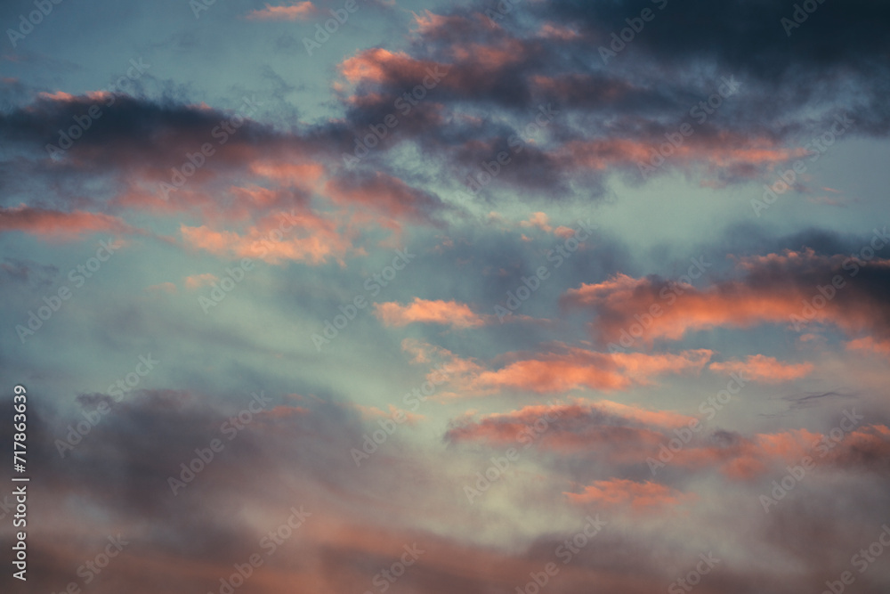 colorful sunset clouds background 