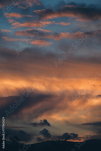 colorful sunset clouds background  © babaroga