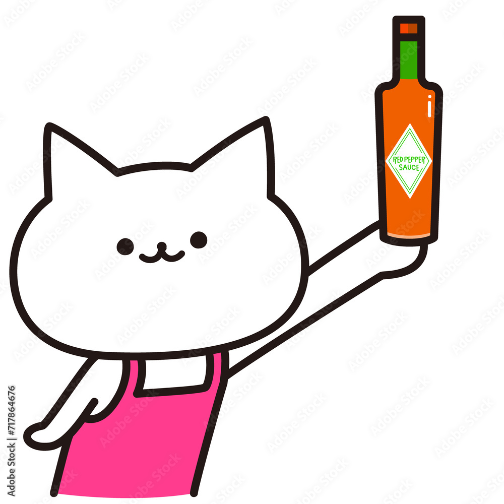 Fototapeta premium 色加工ok ねこ素材No.243 レッドペパーソース