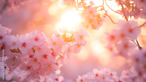 Of Sakura blossoms in Maruyama Park  Kyoto  Japan. Generative AI illustration 