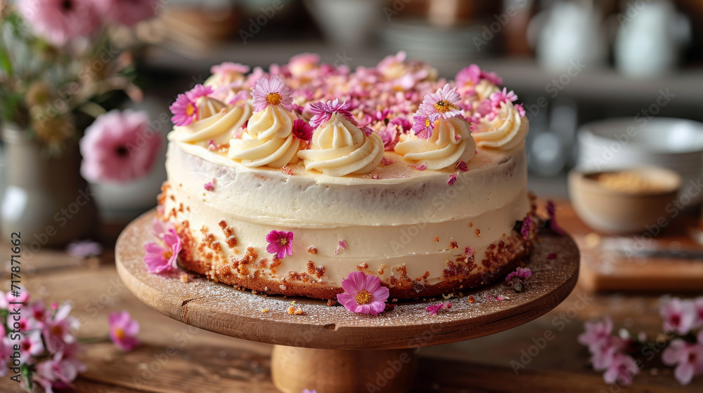 freshly baked cake well decorated product photo freshly baked cake well decorated product photo