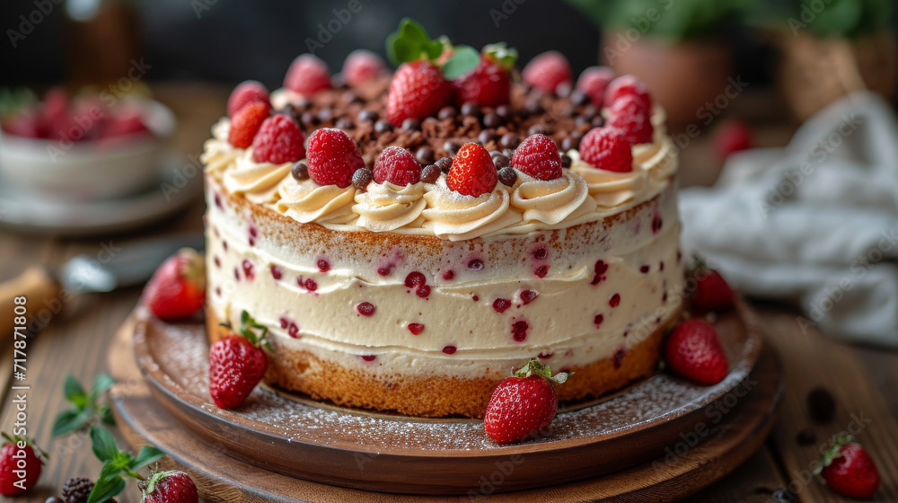 freshly baked cake well decorated product photo freshly baked cake well decorated product photo