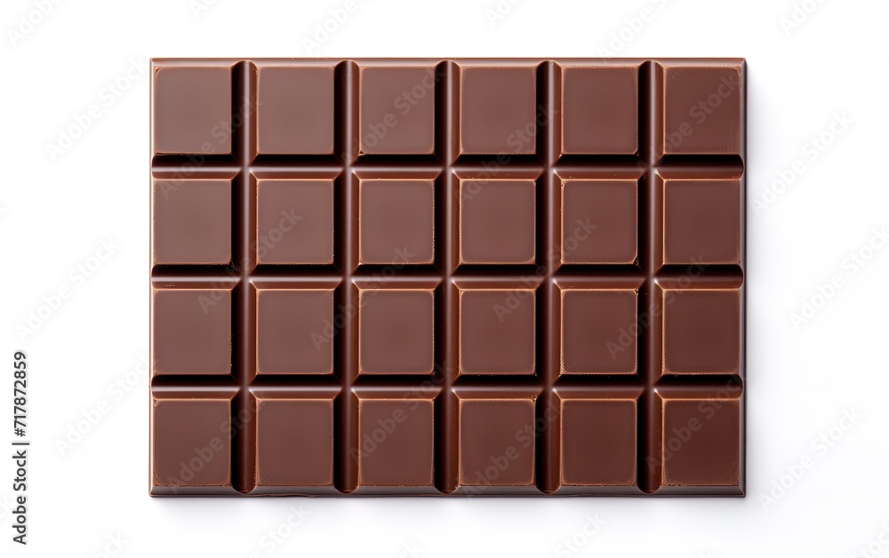 Sweet square chocolate bar isolated on white background. Sweet square chocolate bar isolated on white background.
