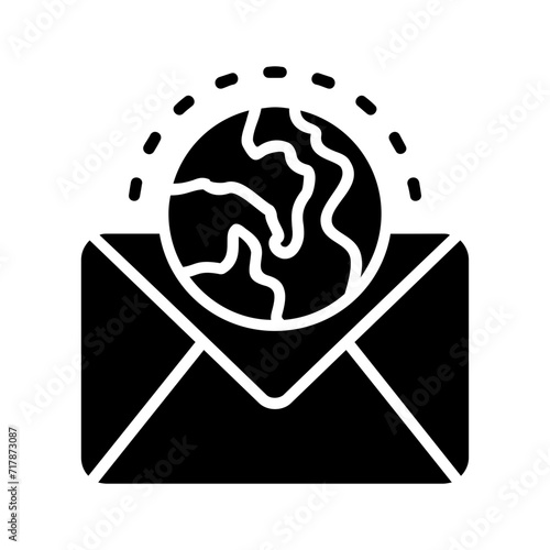 Email glyph icon Illustration vector grapic