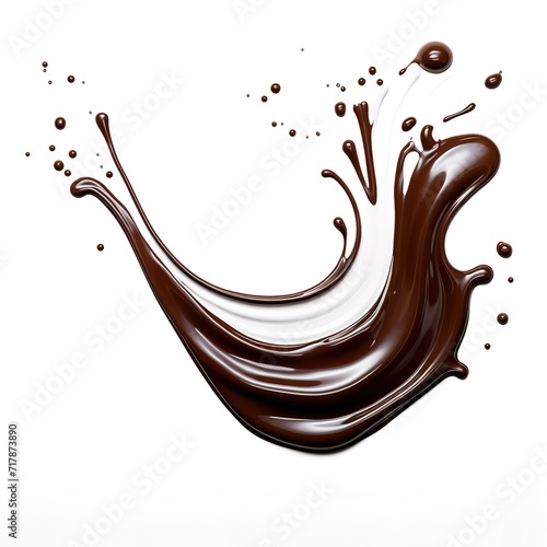 Abstract background with chocolate splashes, realistic illustration